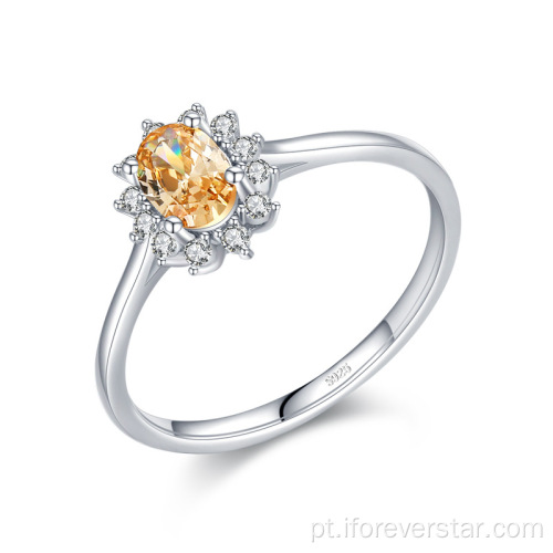 Anel de jóias minimalista de luxo Silver S925 Womens Rings